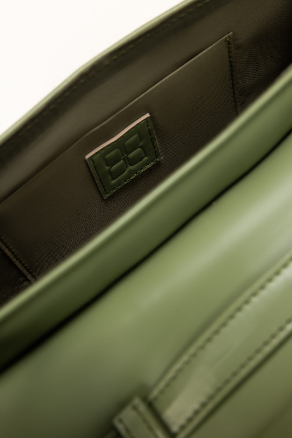 Green Structured Faux Leather Crossbody Bag with Adjustable Strap-Zavy Vibes