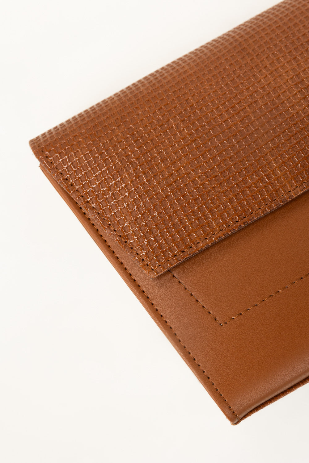 Tan Textured Faux Leather Handbag with Detachable Strap-Zavy Vibes